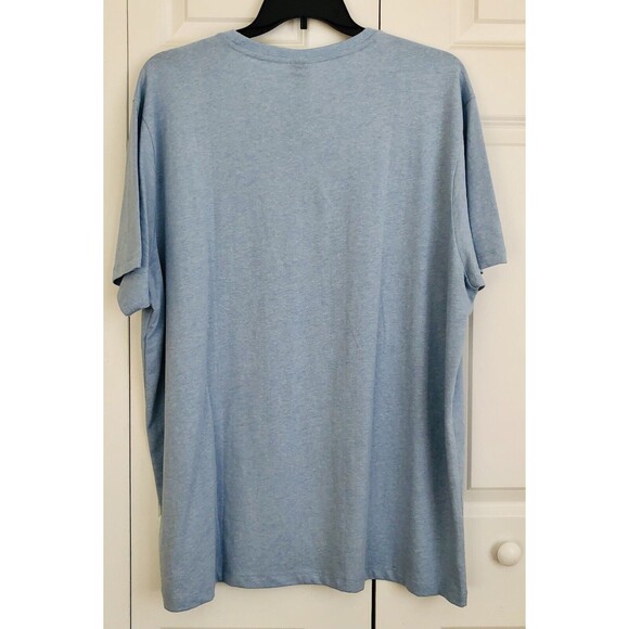 U.S. POLO ASSN. MEN'S SHIRT SIZE XXL CREW NECK BLUE SHORT SLEEVE STRIPE  196 - Picture 5 of 7